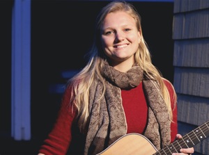 Julia Newman, a senior television, radio and film major, taught herself how to play the guitar and ukulele. Her music normally falls under the folk genre, but at times she also performs country and pop.